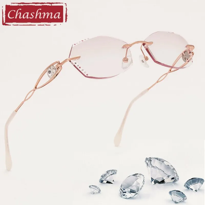 Chashma Women's Rimless Oval Alloy Eyeglasses 88022