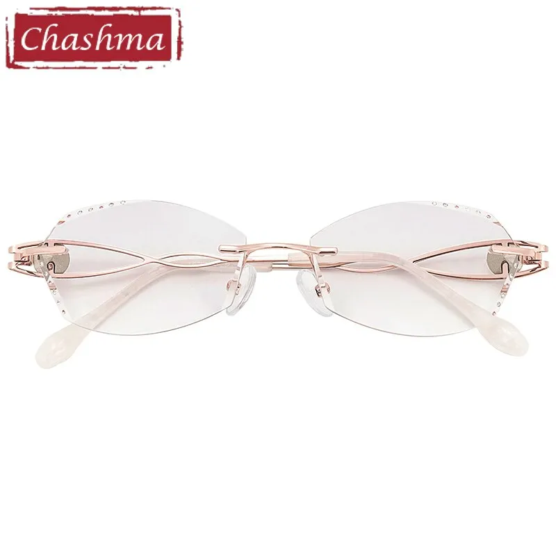 Chashma Women's Rimless Oval Alloy Eyeglasses 88022