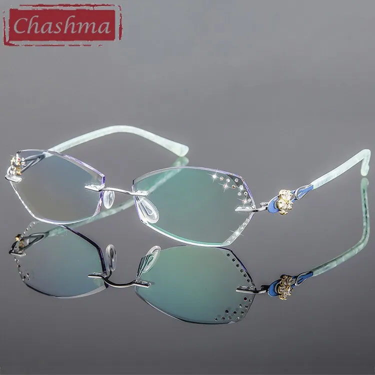 Chashma Women's Rimless Oval Titanium Eyeglasses 2889