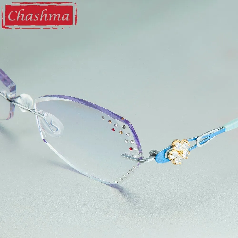 Chashma Women's Rimless Oval Titanium Eyeglasses 2889