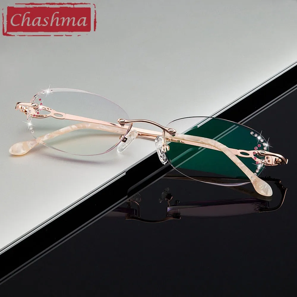 Chashma Women's Rimless Oval Titanium Eyeglasses 3089