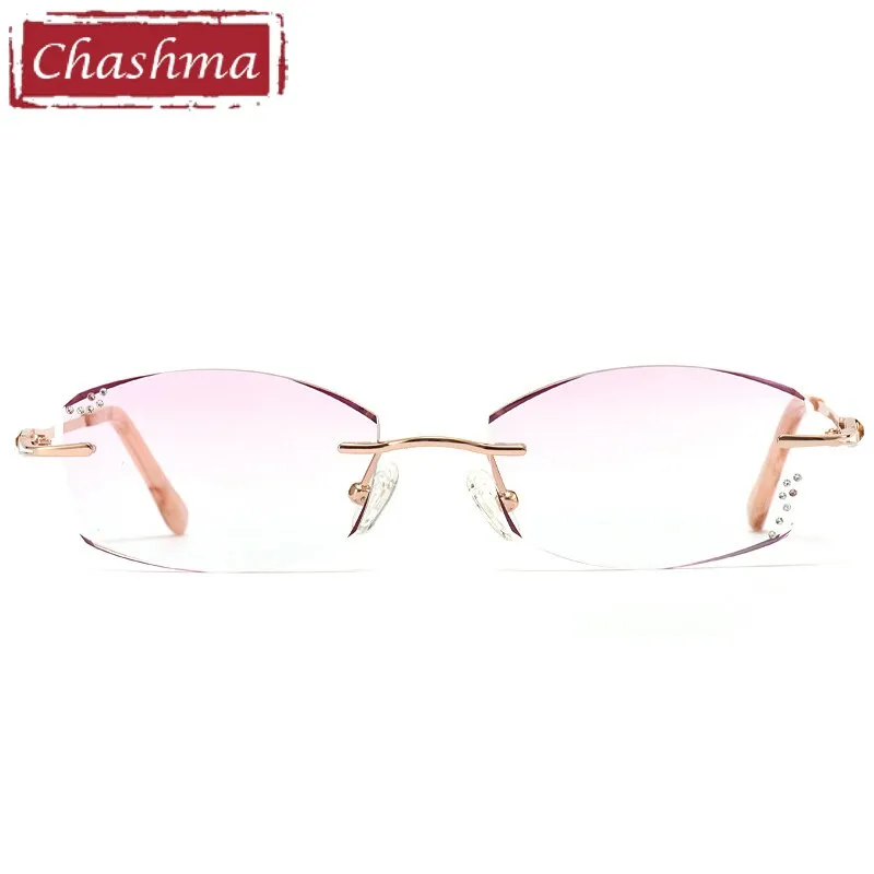 Chashma Women's Rimless Oval Titanium Eyeglasses 99101a