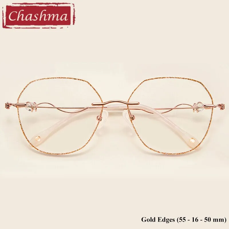 Chashma Women's Rimless Round Titanium Eyeglasses 88128