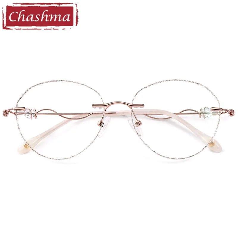 Chashma Women's Rimless Round Titanium Eyeglasses 88128