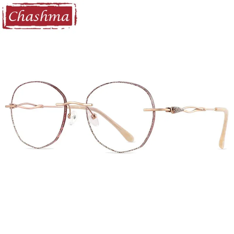 Chashma Women's Rimless Round Titanium Eyeglasses 99802