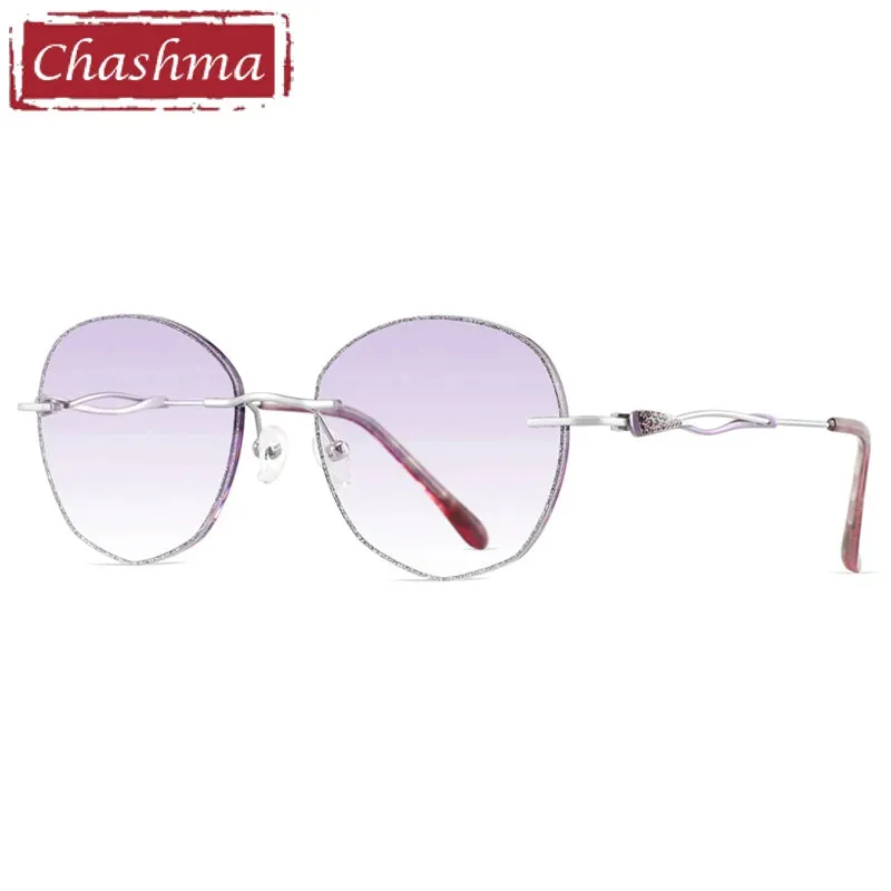 Chashma Women's Rimless Round Titanium Eyeglasses 99802