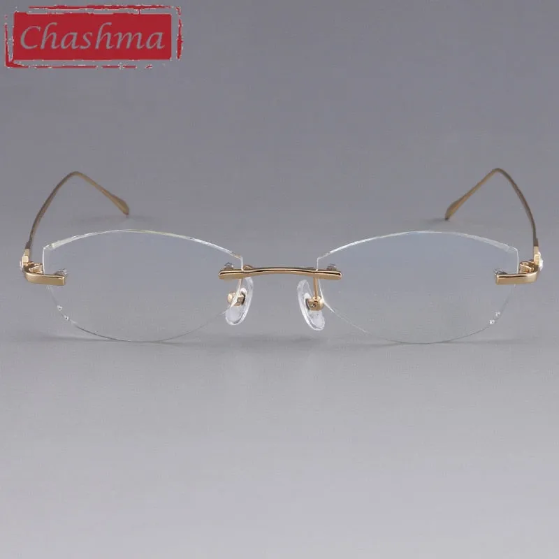 Chashma Women's Rimless Square Titanium Eyeglasses 8037