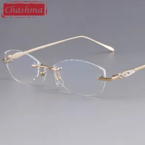 Chashma Women's Rimless Square Titanium Eyeglasses 8037