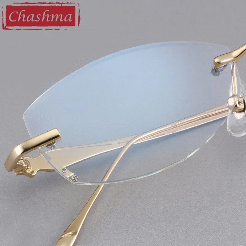 Chashma Women's Rimless Square Titanium Eyeglasses 8037