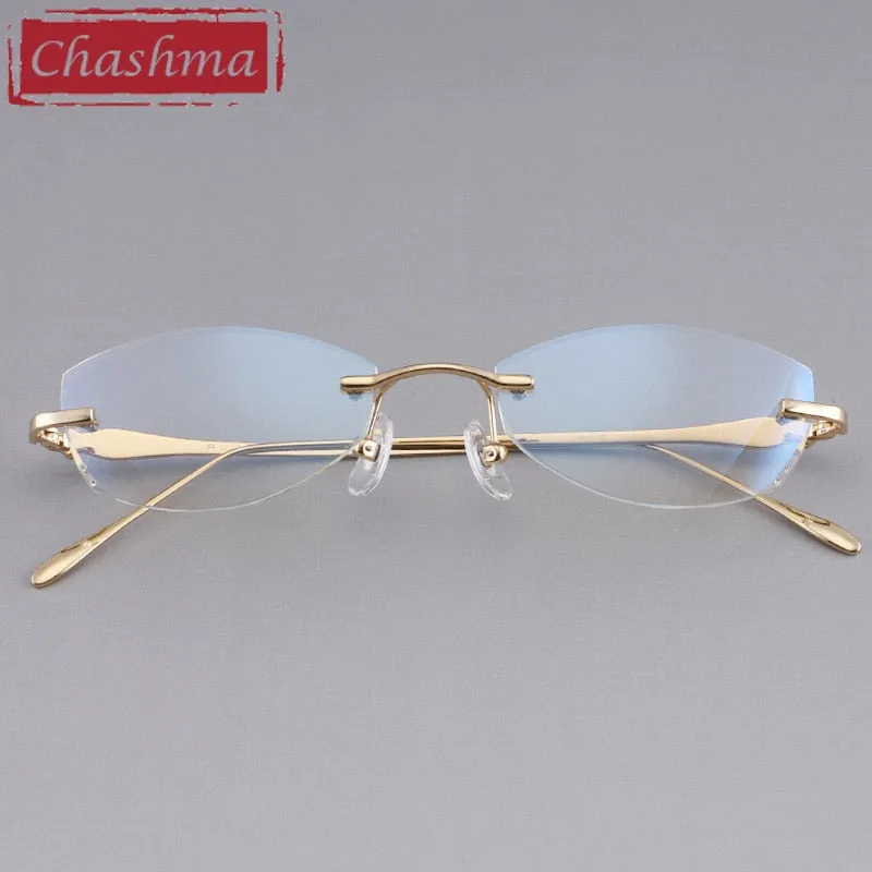 Chashma Women's Rimless Square Titanium Eyeglasses 8037