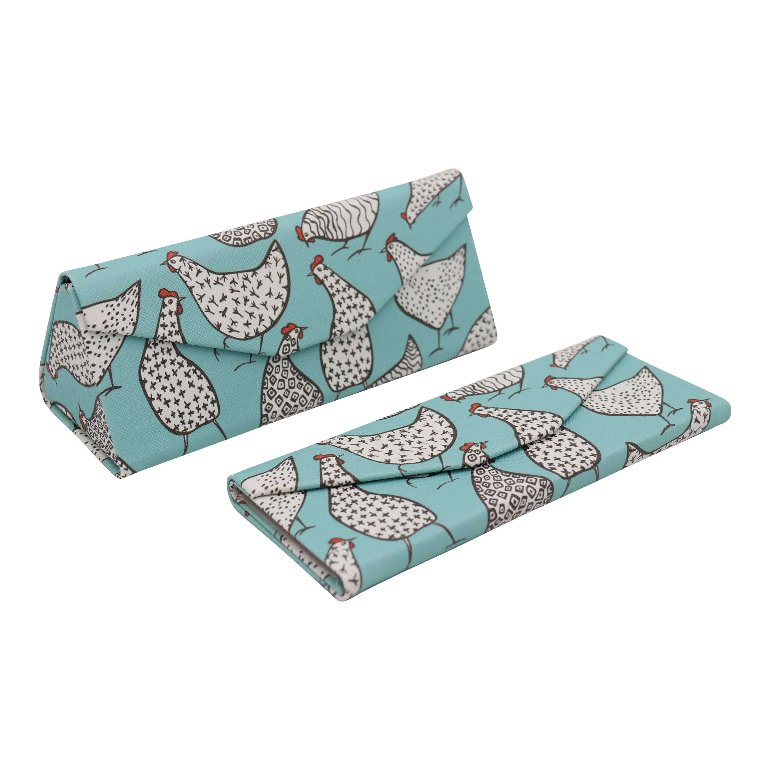 Chickens Glasses Case – Cute Animals – Vegan Leather