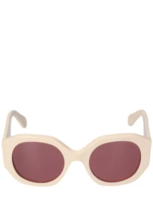 Chloé   Oversized logo round acetate sunglasses 