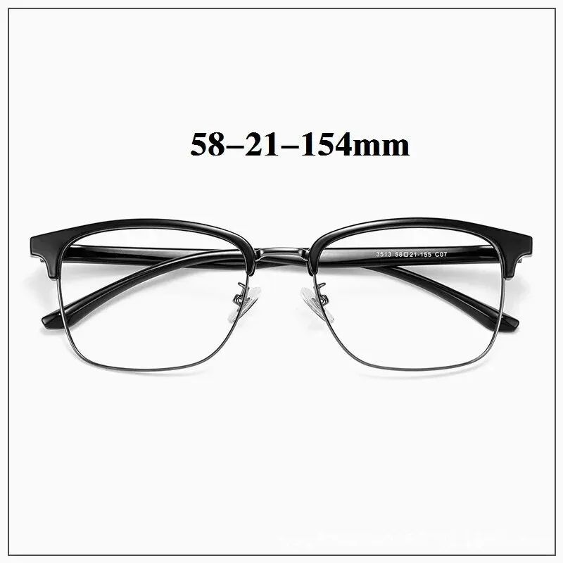 Cubojue Unisex Full Rim Oversized Wide Square Acetate Alloy Frame Eyeglasses 3513