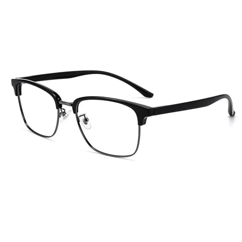 Cubojue Unisex Full Rim Oversized Wide Square Acetate Alloy Frame Eyeglasses 3513