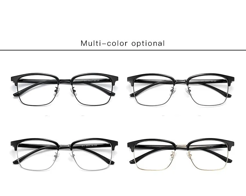 Cubojue Unisex Full Rim Oversized Wide Square Acetate Alloy Frame Eyeglasses 3513