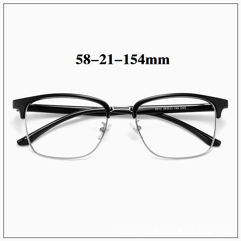 Cubojue Unisex Full Rim Oversized Wide Square Acetate Alloy Frame Eyeglasses 3513