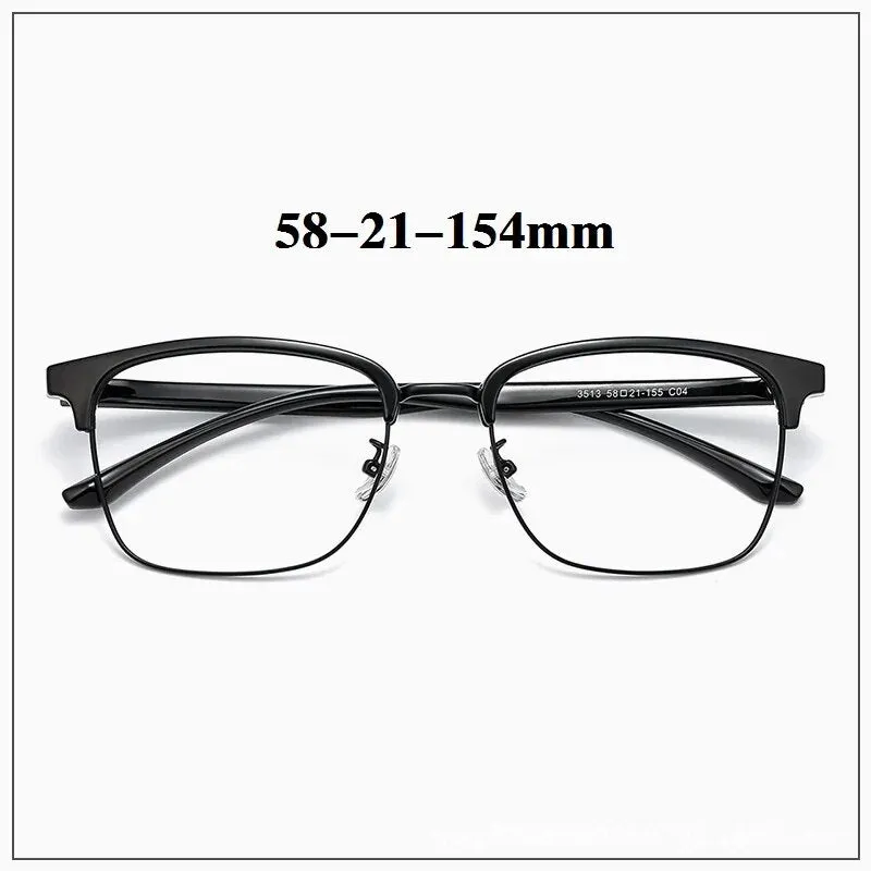 Cubojue Unisex Full Rim Oversized Wide Square Acetate Alloy Frame Eyeglasses 3513