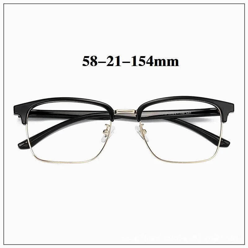 Cubojue Unisex Full Rim Oversized Wide Square Acetate Alloy Frame Eyeglasses 3513