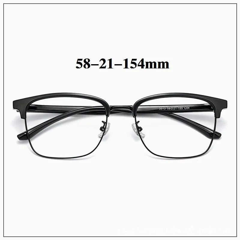 Cubojue Unisex Full Rim Oversized Wide Square Acetate Alloy Frame Eyeglasses 3513