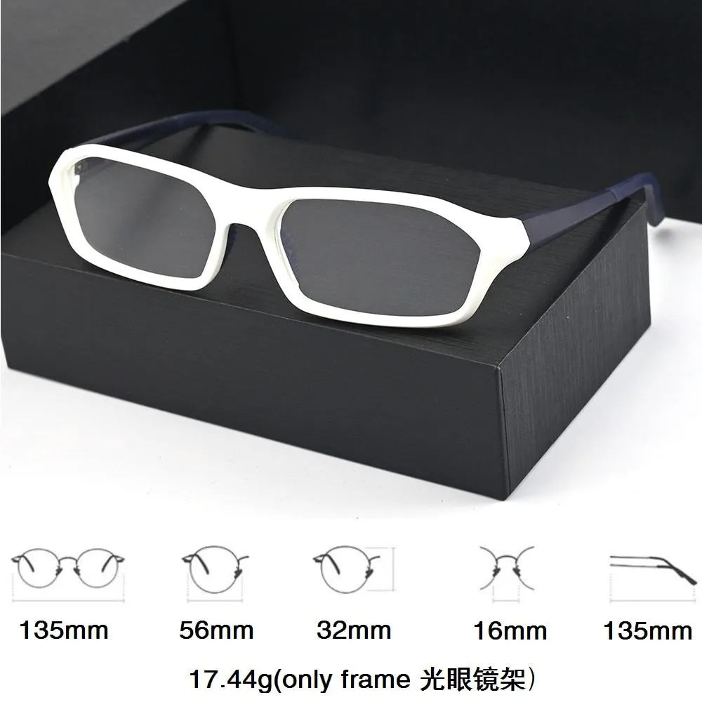 Cubojue Unisex Full Rim Rectangle Tr 90 Myopic Reading Glasses 9887m