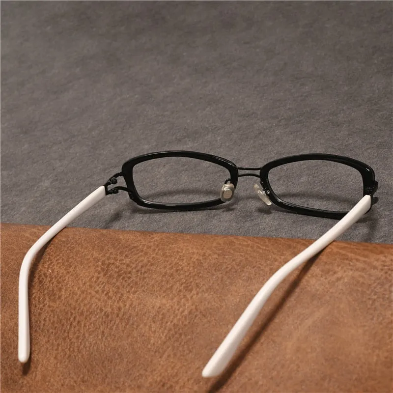 Cubojue Unisex Full Rim Rectangle Tr 90 Titanium Presbyopic Reading Glasses Sd2110p