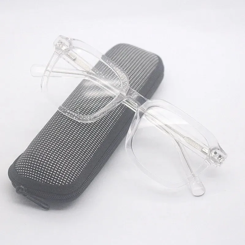 Cubojue Unisex Full Rim Square Acetate Reading Glasses Xh004