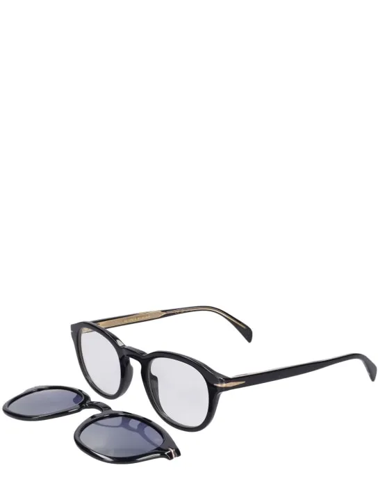 DB Eyewear by David Beckham   DB round acetate clip-on sunglasses 