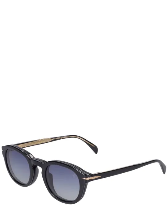 DB Eyewear by David Beckham   DB round acetate clip-on sunglasses 