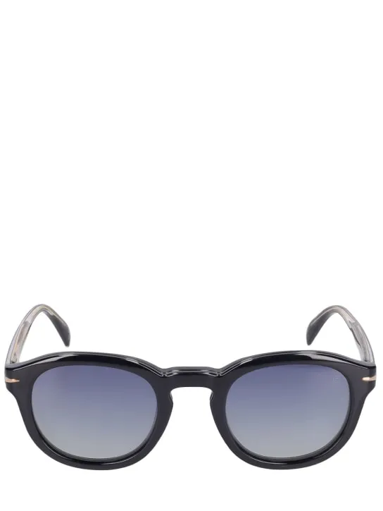 DB Eyewear by David Beckham   DB round acetate clip-on sunglasses 