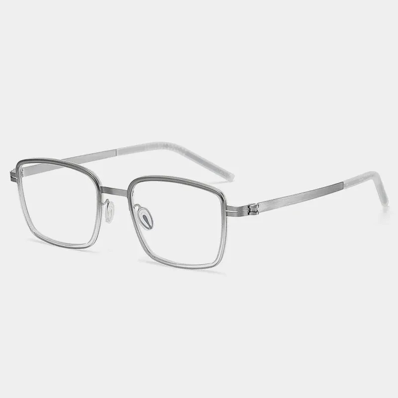 Gatenac Mens Full Rim Square Acetate Eyeglasses Gxyj-1186