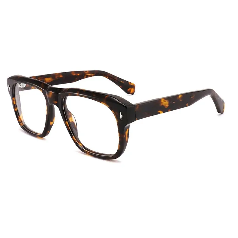 Gatenac Men's Full Rim Thick Oversized Acetate Eyeglasses Gxyj1471