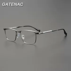 Gatenac Unisex Full Rim Irregular Square Titanium Eyeglasses Gxyj910