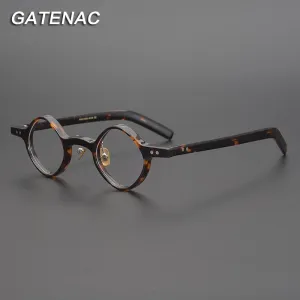 Gatenac Unisex Full Rim Round Acetate Frame Eyeglasses Gxyj704