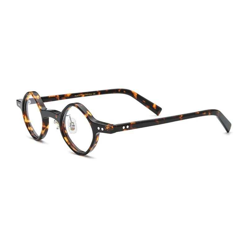 Gatenac Unisex Full Rim Round Acetate Frame Eyeglasses Gxyj704