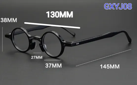 Gatenac Unisex Full Rim Round Acetate Handcrafted Frame Eyeglasses Gxyj08