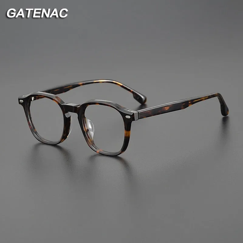 Gatenac Unisex Full Rim Square Acetate EyeglassesGxyj1093