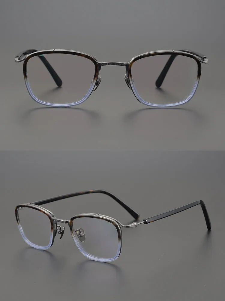 Gatenac Unisex Full Rim Square Acetate Frame Eyeglasses Gxyj699