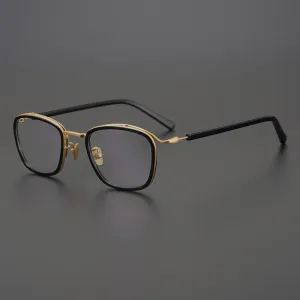 Gatenac Unisex Full Rim Square Acetate Frame Eyeglasses Gxyj699