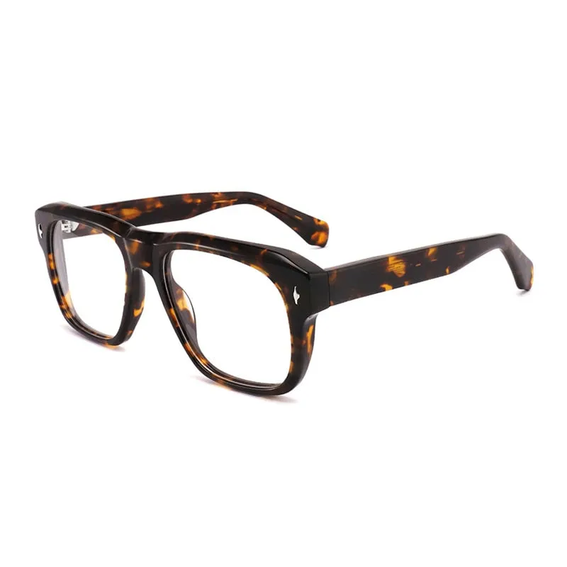 Gatenac Unisex Full Rim Square Acetate Frame Eyeglasses Gxyj772