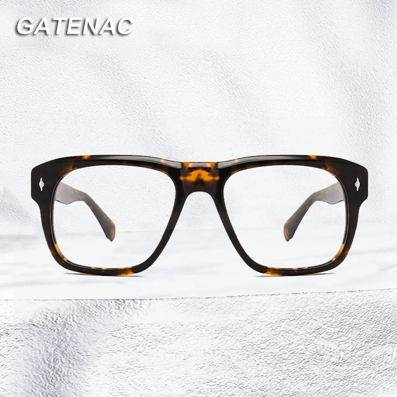 Gatenac Unisex Full Rim Square Acetate Frame Eyeglasses Gxyj772