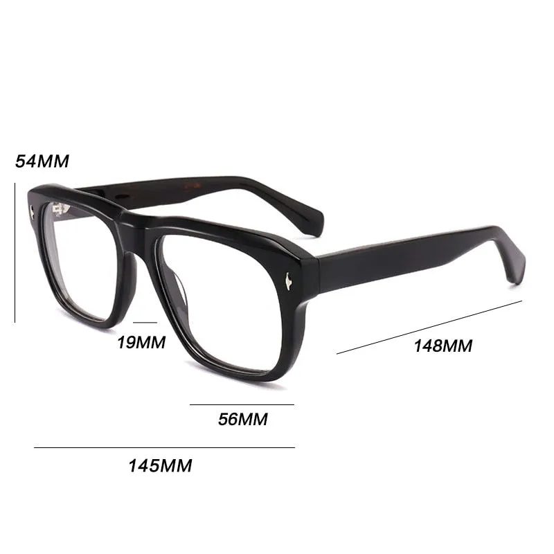 Gatenac Unisex Full Rim Square Acetate Frame Eyeglasses Gxyj772