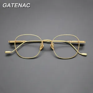 Gatenac Unisex Full Rim Square Titanium Frame Eyeglasses Gxyj421