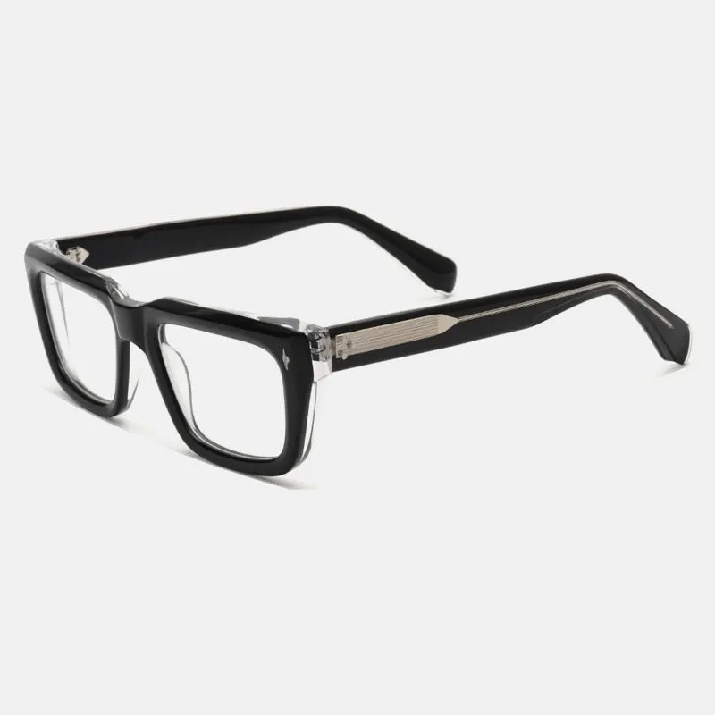 Gatenac Unisex Full Rim Thick Square Acetate Eyeglasses Gxyj1200