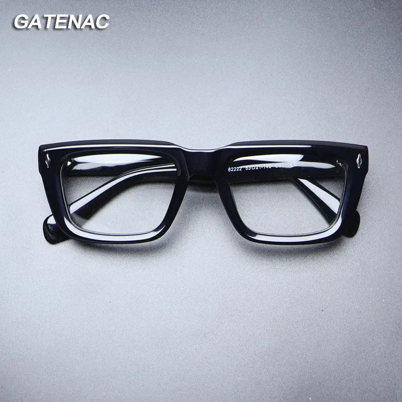 Gatenac Unisex Full Rim Thick Square Acetate Eyeglasses Gxyj1200