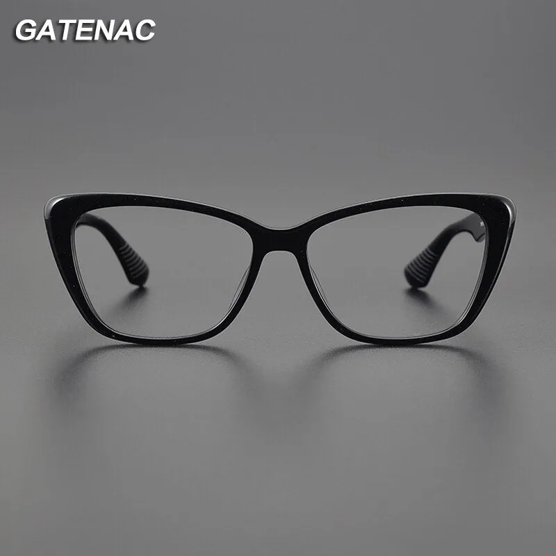 Gatenac Women's Full Rim Square Cat Eye Acetate Eyeglasses Gxyj1103