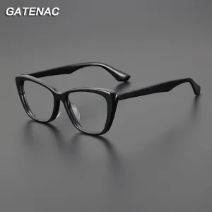 Gatenac Women's Full Rim Square Cat Eye Acetate Eyeglasses Gxyj1103