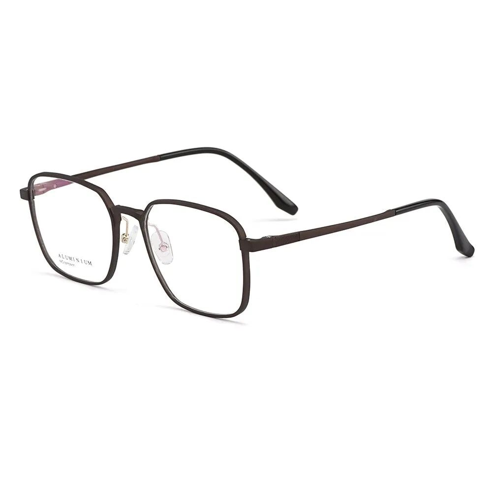 Gmei Men's Eyeglasses Hydronalium Full Rim Spring Hinges Gf9002