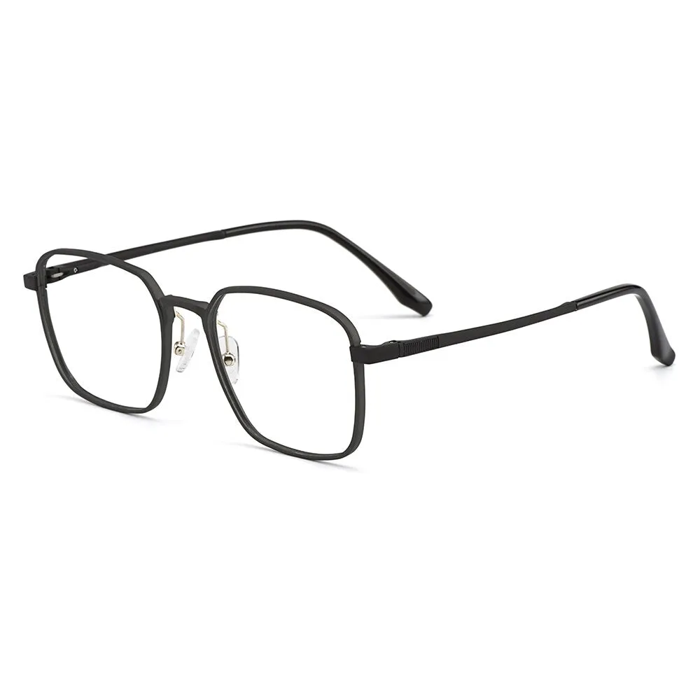 Gmei Men's Eyeglasses Hydronalium Full Rim Spring Hinges Gf9002