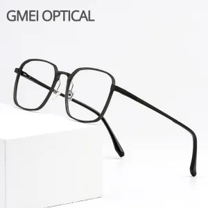 Gmei Men's Eyeglasses Hydronalium Full Rim Spring Hinges Gf9002