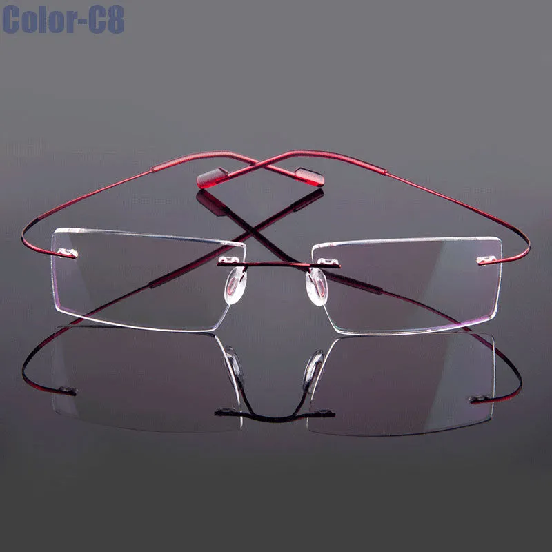 Gmei Men's Eyeglasses Rimless Alloy 9 Colors T8089